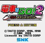 Densha De Go! 2 title screen for Neo Geo Pocket Color